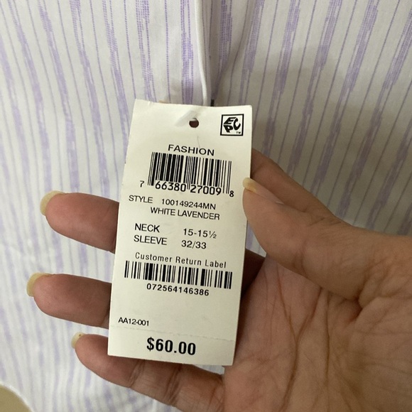 Men’s Alfani Slim Fit AlfaTech Stain Resistant Button Down Shirt Size M - Picture 4 of 9